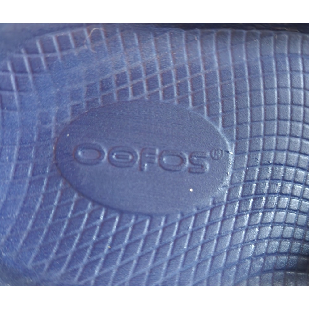 OOFOS Women's Blue Oofoam Thong Sandals Flip Flops Comfort Recovery Wms 10 Men 8 - Picture 2 of 12